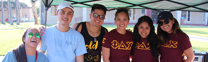PDC members at a booth for the Kingsville campus fall festival