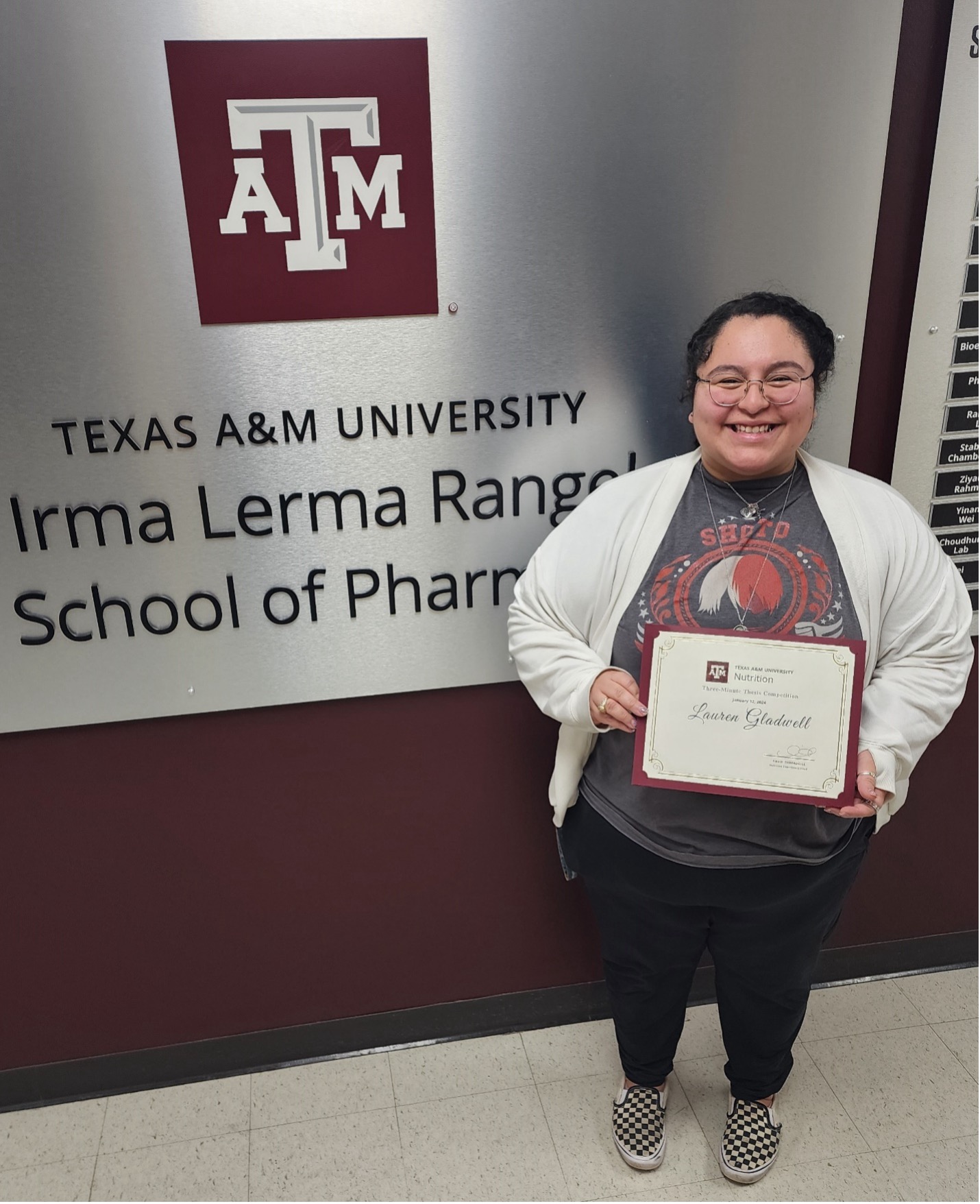 Lauren Gladwell Winner of 2023 3-Minute Thesis Competition Presented by Texas A&M University, Nutritional Sciences Graduate Student Association